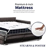 Stearns & Foster Atillio 80" Queen Sleeper Sofa with Memory Foam