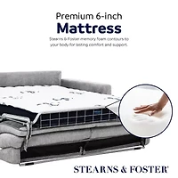 Stearns & Foster Atillio 80" Queen Sleeper Sofa with Memory Foam