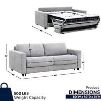 Stearns & Foster Atillio 80" Queen Sleeper Sofa with Memory Foam