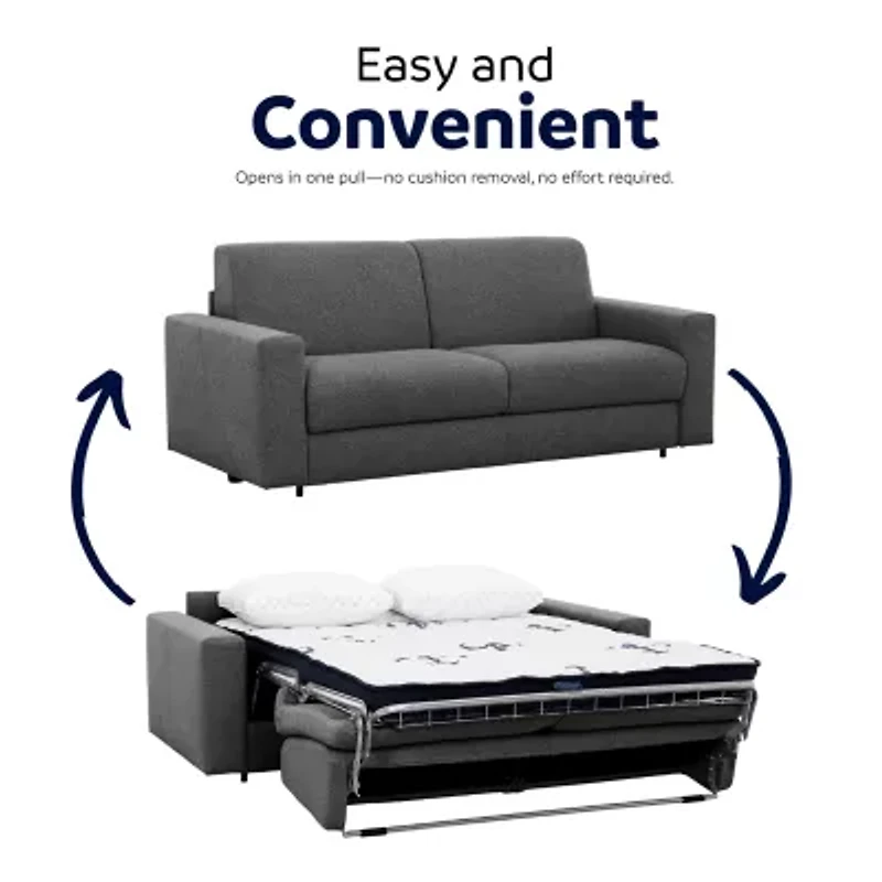 Stearns & Foster® Giotto 78" Full Sleeper Sofa with Memory Foam Mattress