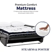 Stearns & Foster® Giotto 78" Full Sleeper Sofa with Memory Foam Mattress