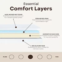 Primo Divine Super 10" Medium Gel Memory Foam Tight Top - Mattress a Box