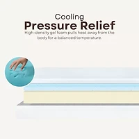 Primo Divine Super 10" Medium Gel Memory Foam Tight Top - Mattress a Box