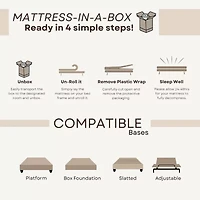Primo Divine Super 10" Medium Gel Memory Foam Tight Top - Mattress a Box