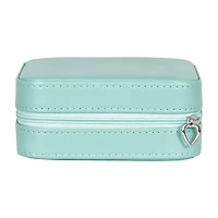 Mele and Co Josette Mirrored Aqua Jewelry Travel Case
