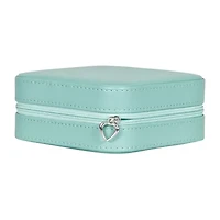 Mele and Co Josette Mirrored Aqua Jewelry Travel Case