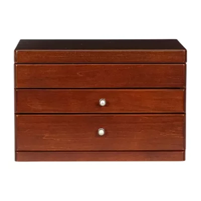 Mele and Co Brisbane Walnut-Finish Jewelry Box