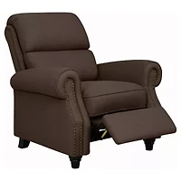 ProLounger Anna Traditional Roll-Arm Push Back Recliner Linen with Nailheads