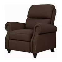 ProLounger Anna Traditional Roll-Arm Push Back Recliner Linen with Nailheads