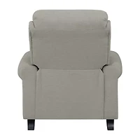 ProLounger Anna Traditional Roll-Arm Push Back Recliner Linen with Nailheads