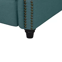 ProLounger Anna Traditional Roll-Arm Push Back Recliner Linen with Nailheads