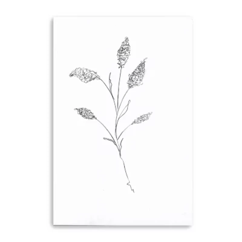 Floral Sketch II Giclee Canvas Art