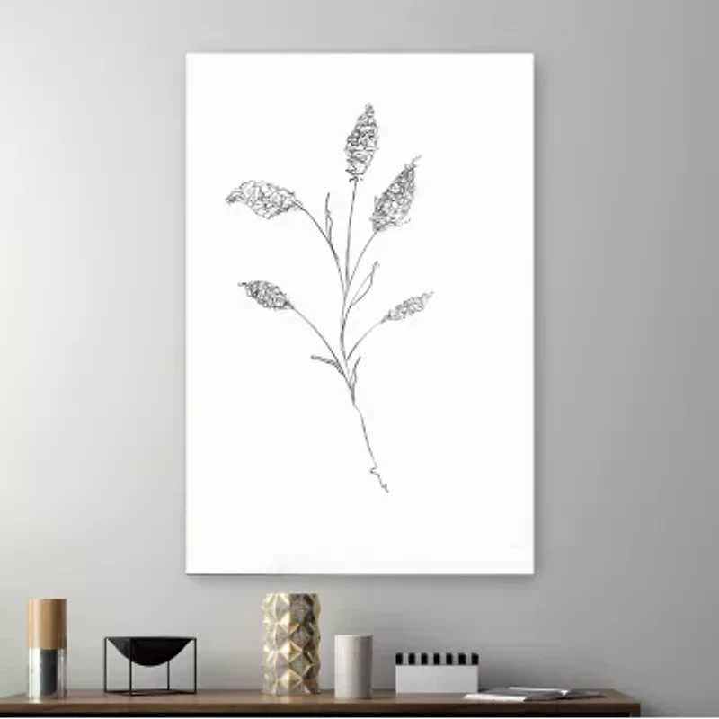 Floral Sketch II Giclee Canvas Art