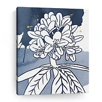 Indigo Blooms II Giclee Canvas Art