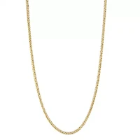 Unisex Adult 10K Gold 20 Inch Wheat Chain Necklace