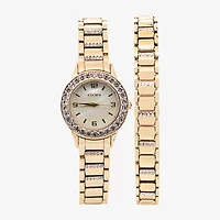 Elgin Womens Gold Tone 2-pc. Watch Boxed Set Eg201807st