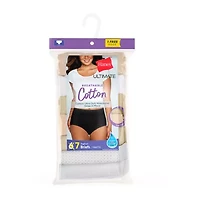 Hanes Ultimate™ Cool Comfort™ Cotton Ultra Soft Womens Average + Full Figure Cooling 6 Pack Brief Panty 40h6cc