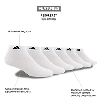 adidas Mens Multi-Pack 6 Pair Big and Tall Low Cut Socks