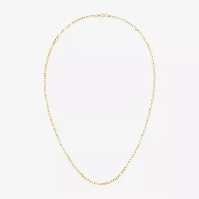Made in Italy Mens 14K Gold 24 Inch Curb Chain Necklace