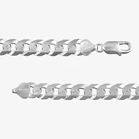 Made in Italy Mens Sterling Silver 9 Inch Solid Curb Chain Bracelet