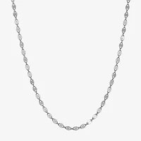 Made in Italy Womens Sterling Silver 18 Inch Link Chain Necklace