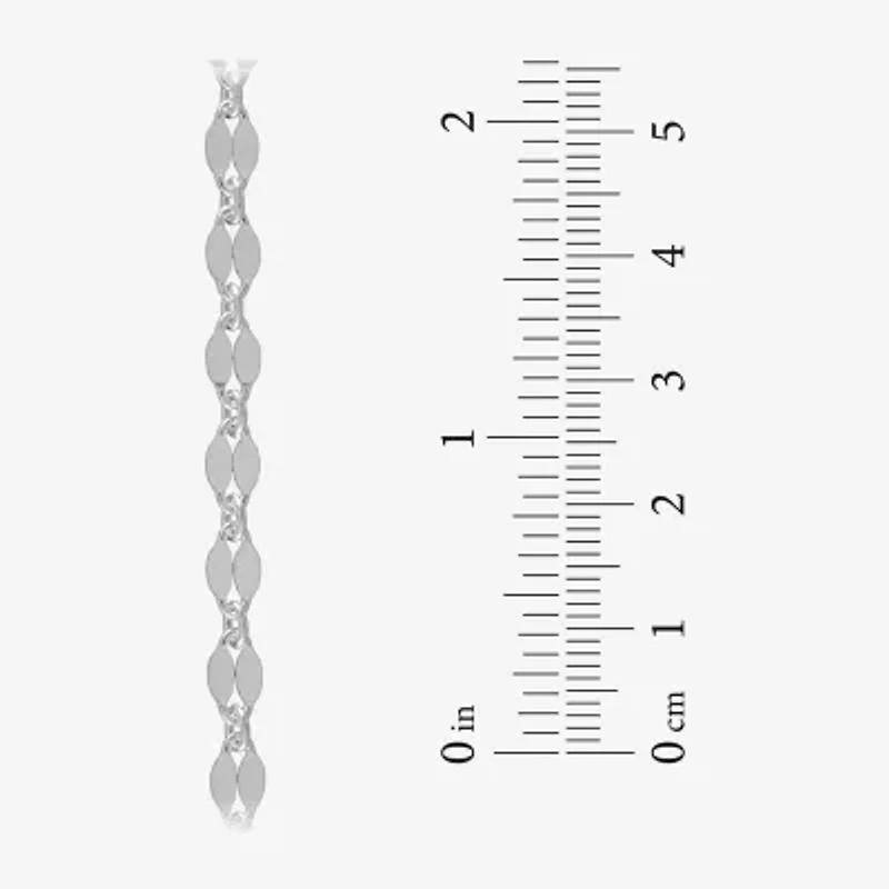 Made in Italy Womens Sterling Silver 24 Inch Link Chain Necklace