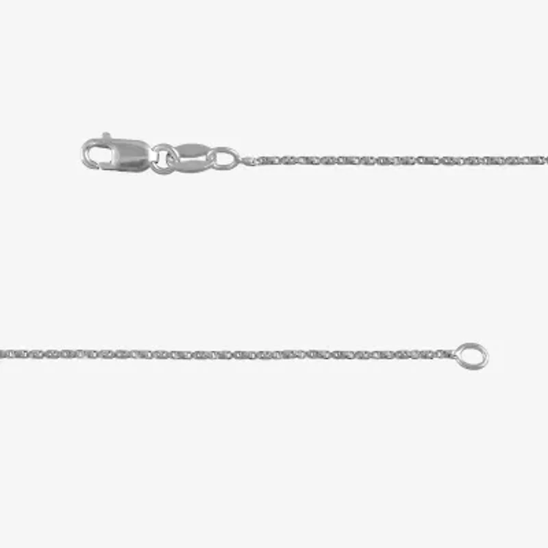Made Italy Womens Sterling Silver 18 Inch Box Chain Necklace