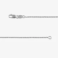 Made Italy Womens Sterling Silver 18 Inch Box Chain Necklace