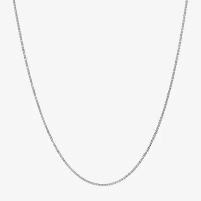 Made Italy Sterling Silver 18 - 24 Inch Solid Wheat Chain Necklace