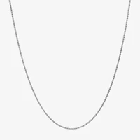Made Italy Sterling Silver 18 - 24 Inch Solid Wheat Chain Necklace