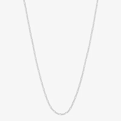 Silver Reflections Silver Reflections Womens Pure Silver Over Brass 18 Inch Figaro Chain Necklace