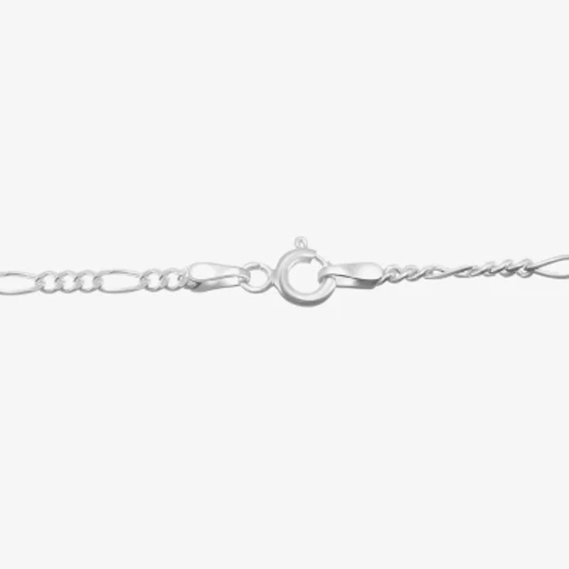 Silver Reflections Silver Reflections Womens Pure Silver Over Brass 18 Inch Figaro Chain Necklace