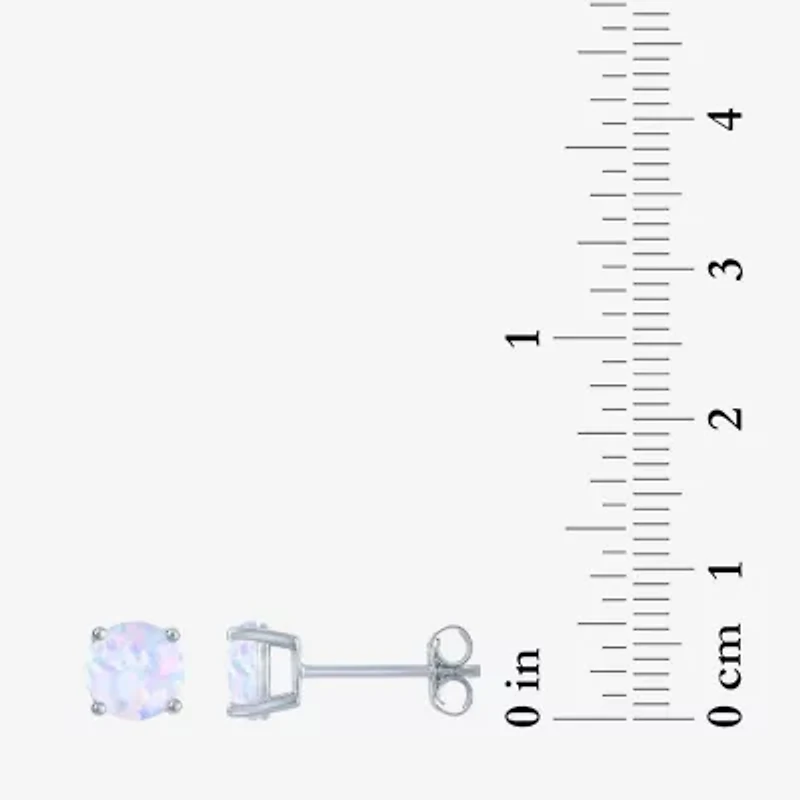 "Mom" Womens Lab Created Opal Sterling Silver Heart 2-pc. Jewelry Set