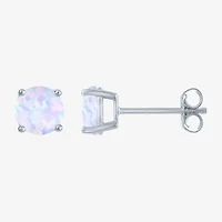"Mom" Womens Lab Created Opal Sterling Silver Heart 2-pc. Jewelry Set