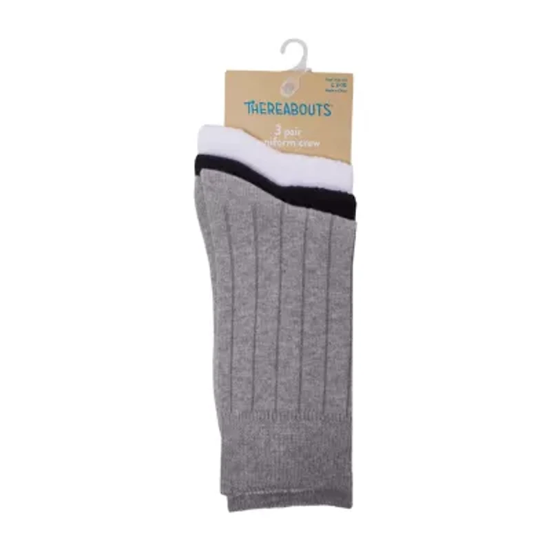 Thereabouts Little & Big Kid Boys 3 Pair Trouser Socks