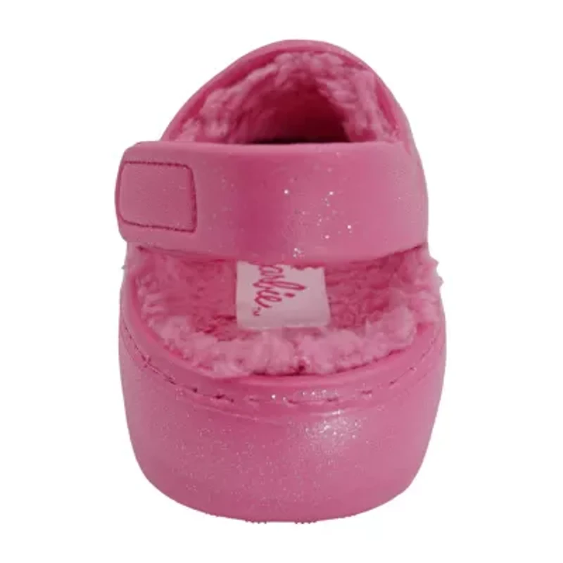 Barbie Faux Fur Toddler Girls Round Closed Toe Clogs