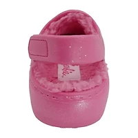 Barbie Faux Fur Toddler Girls Round Closed Toe Clogs
