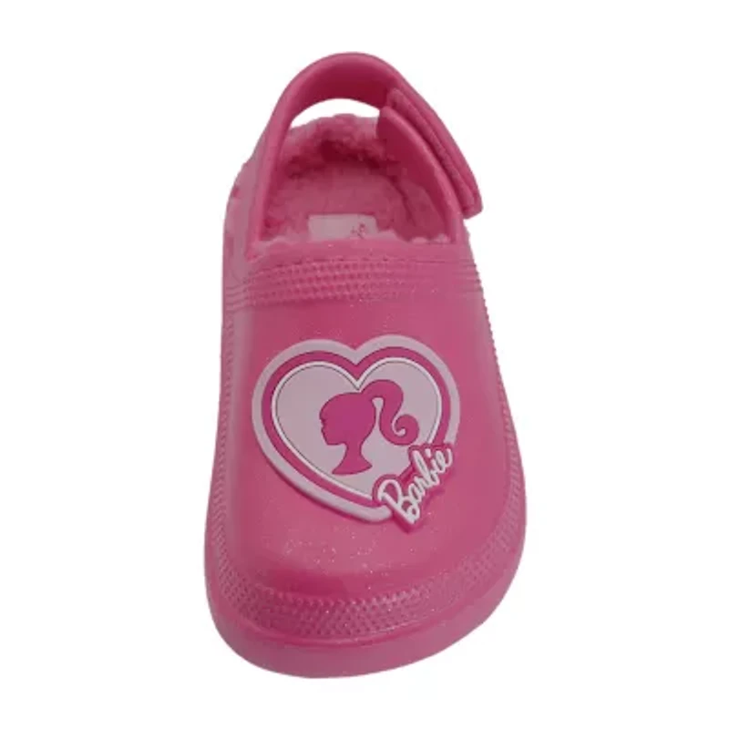 Barbie Faux Fur Toddler Girls Round Closed Toe Clogs