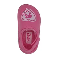 Barbie Faux Fur Toddler Girls Round Closed Toe Clogs