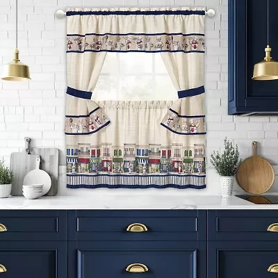 Achim 3-pc. Rod Pocket Kitchen Curtains & Drapes Window Set