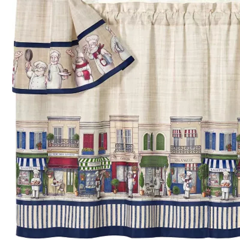 Achim 3-pc. Rod Pocket Kitchen Curtains & Drapes Window Set