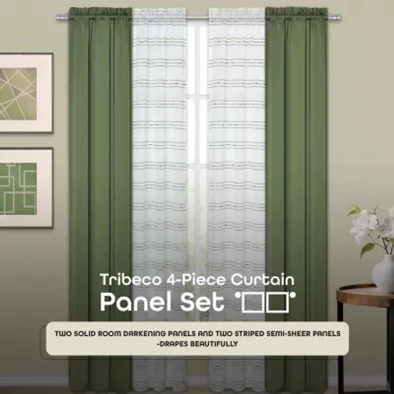 Achim Rod Pocket Room Darkening Set of 4 Curtain Panel
