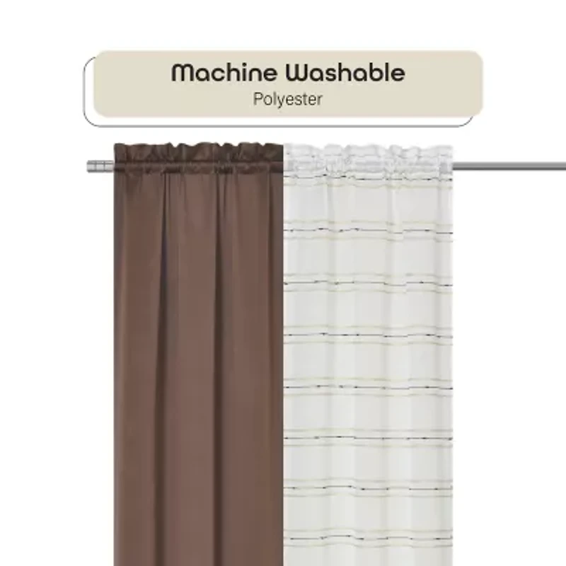 Achim Rod Pocket Room Darkening Set of 4 Curtain Panel