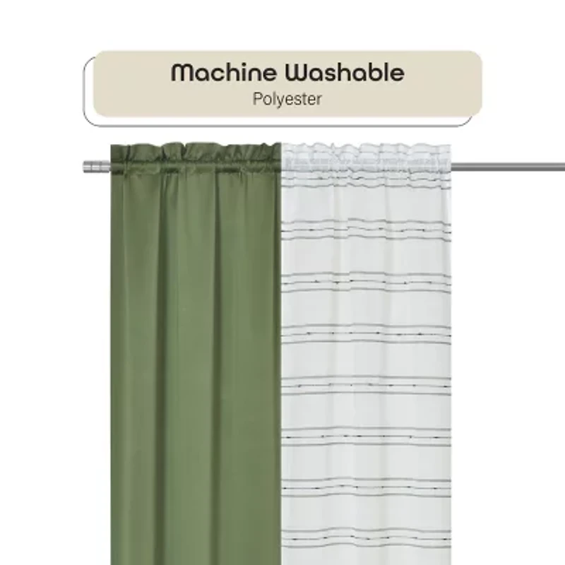 Achim Rod Pocket Room Darkening Set of 4 Curtain Panel