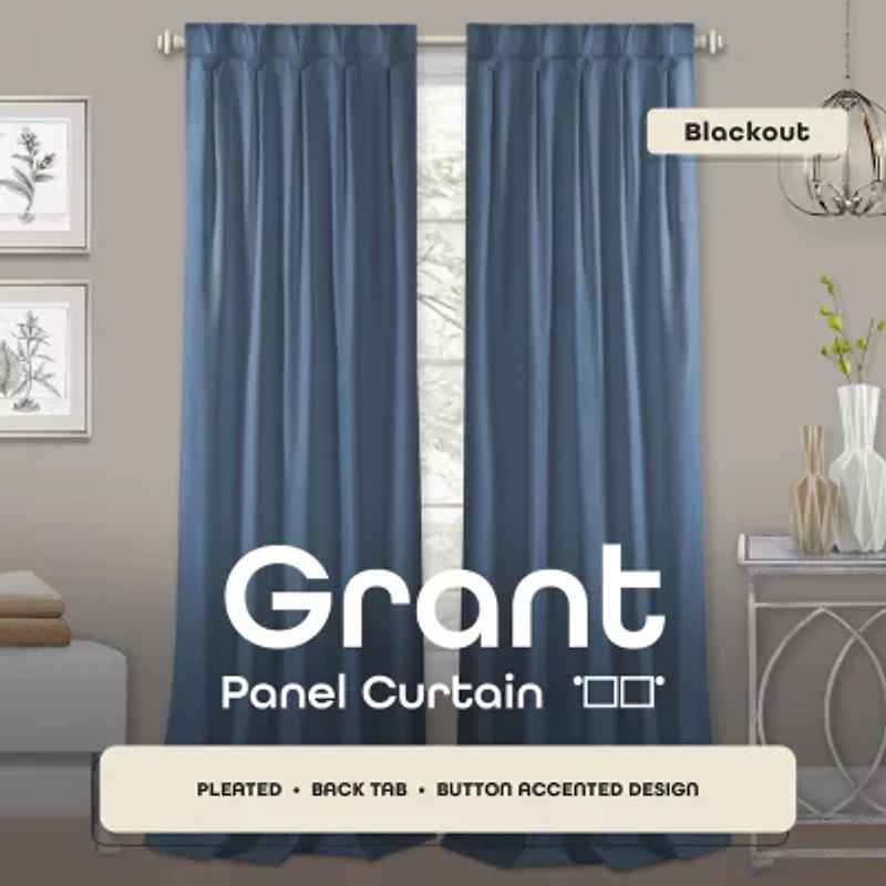 Achim Back Tab Blackout Single Curtain Panel