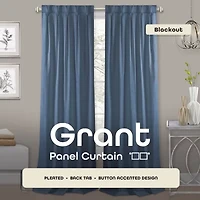 Achim Back Tab Blackout Single Curtain Panel