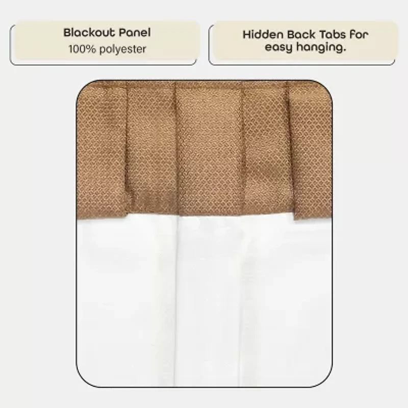 Achim Back Tab Blackout Single Curtain Panel