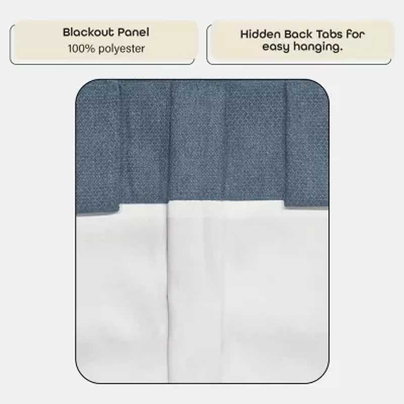 Achim Back Tab Blackout Single Curtain Panel