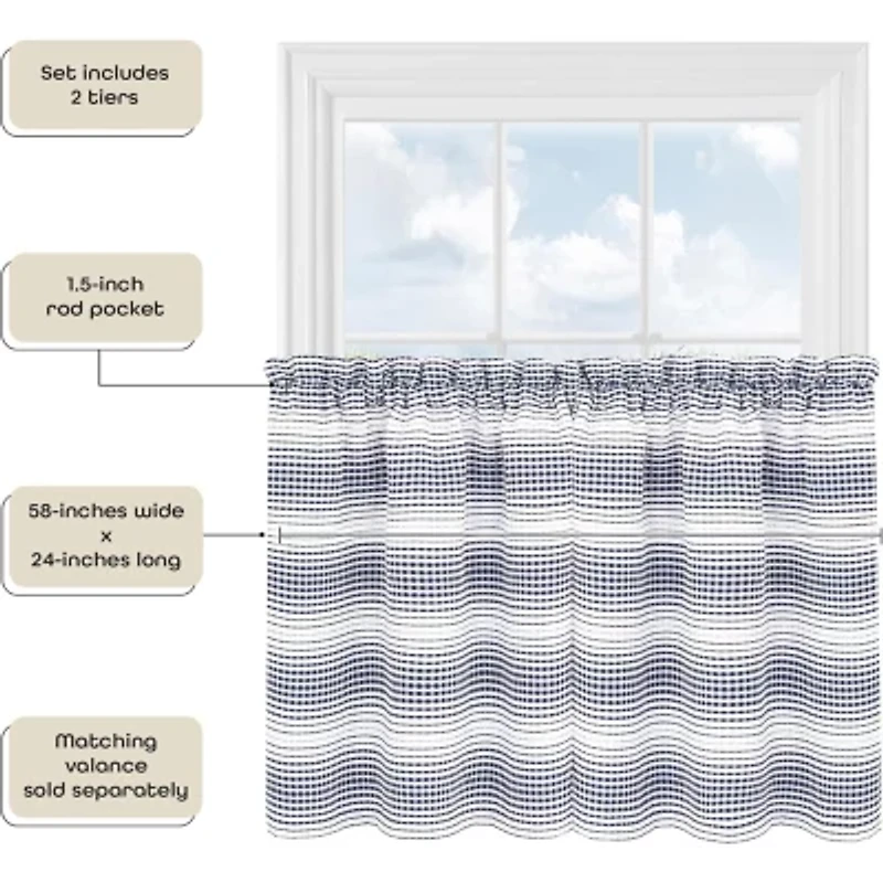 Achim 2-pc. Rod Pocket Window Tier