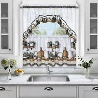Achim 3-pc. Rod Pocket Kitchen Curtains & Drapes Window Set